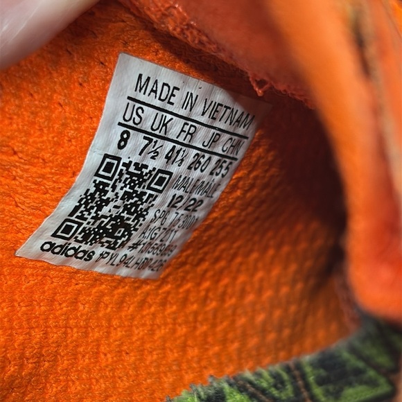 Adidas Men's Adizero Orange Low Top Lace Up Football Cleats Size US 8 - Picture 8 of 10